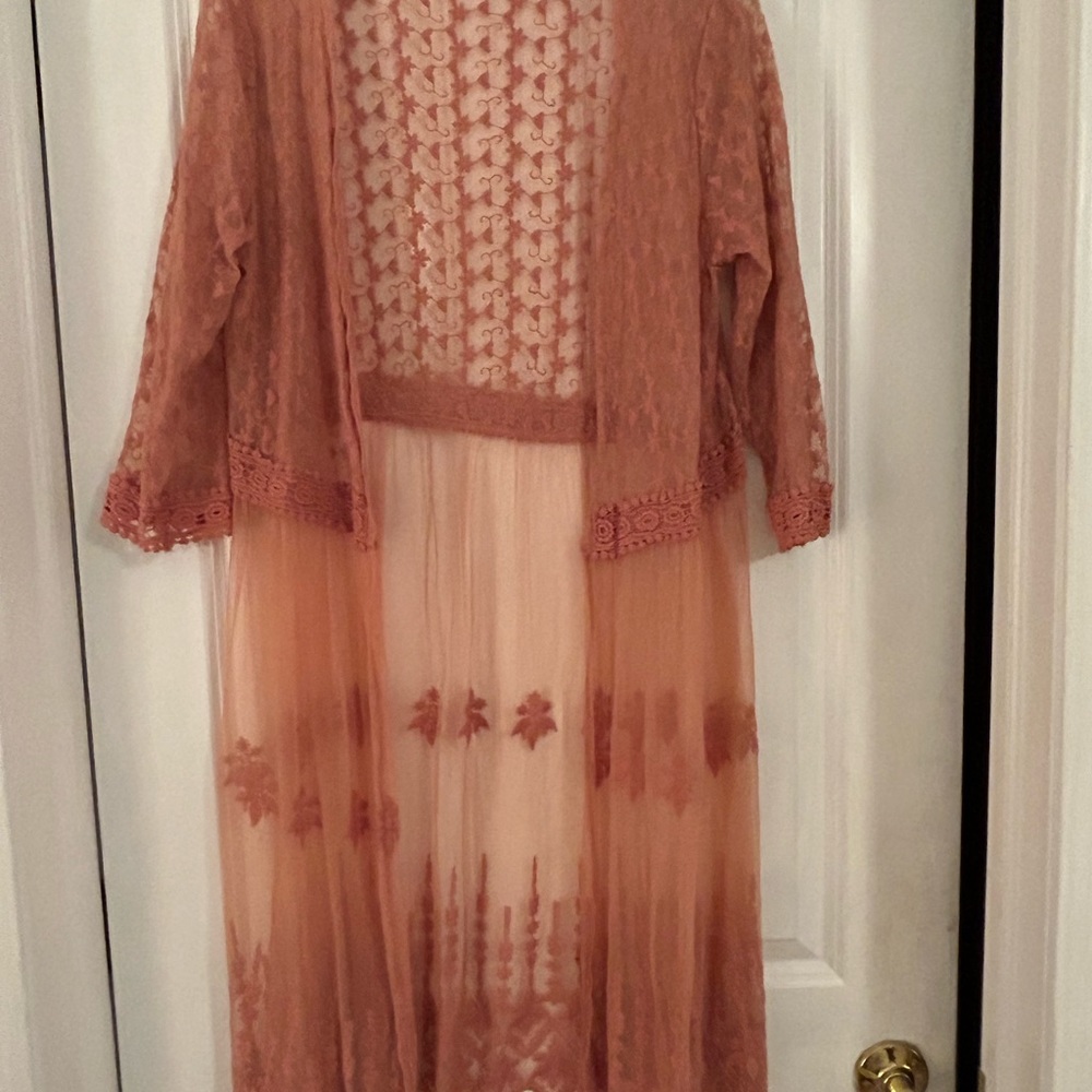 Xhilaration Large rust colored duster/kimono
